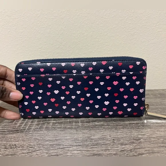 Kate Spade Navy Sylvia Lips Slim Continental Wallet - Picture 5 of 8